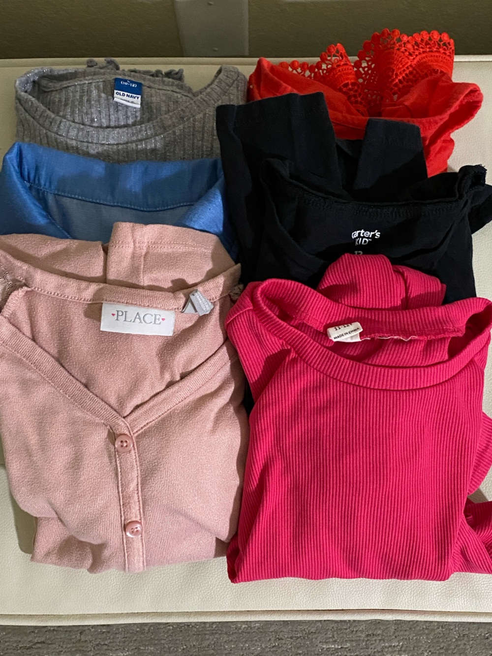6 Pc Girls Clothing Lot Size 10-12 Children's Place, Shein, Carters, Old Navy